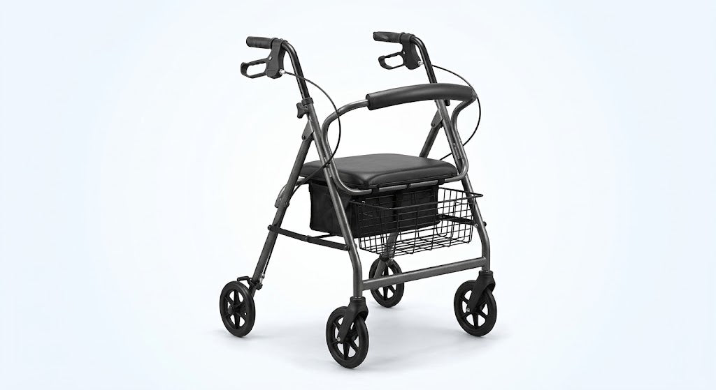 Lightweight Rollator with Seat