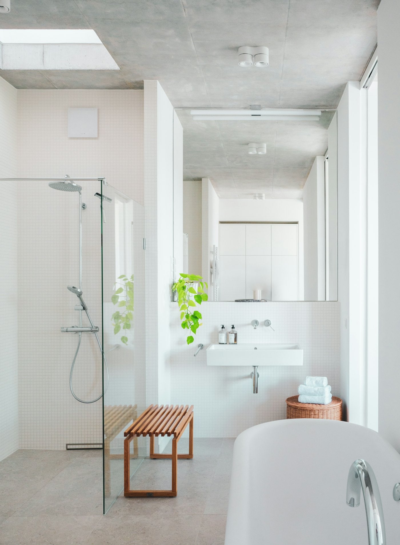 Bright, accessible walk-in shower